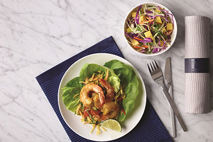 ユナイテッド航空　ビジネス　機内食