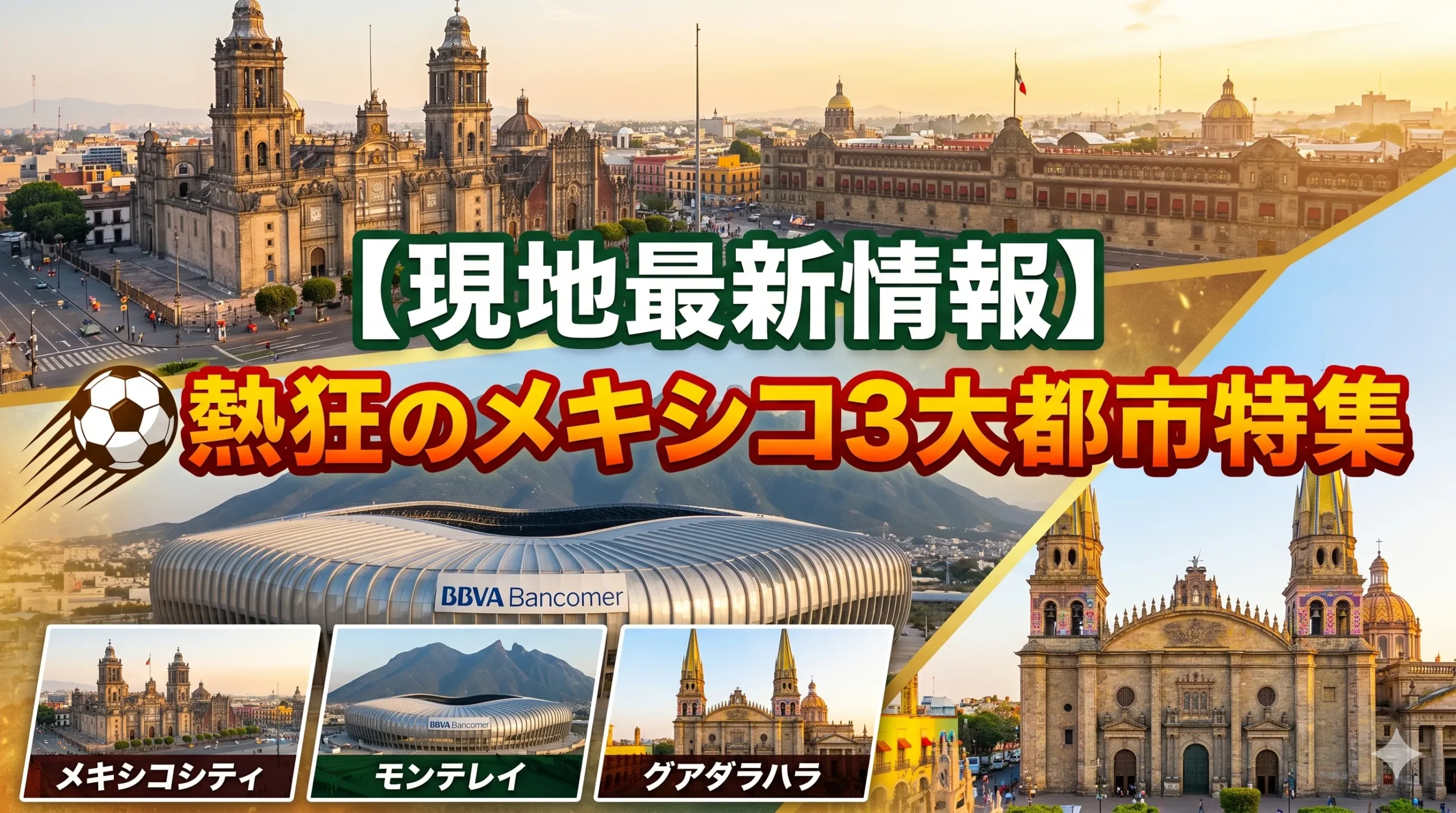 メキシコ3都市、現地最新情報