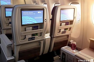 ユナイテッド航空　プレミアムプラス2